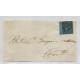 ARGENTINA 1856 GJ 1 CORRIENTES FRENTE DE CARTA PLIEGO CIRCULADO A LA CAPITAL TIPO 8 DE LA PLANCHA CON MARCA DE TORNILLO, MUY BONITA PIEZA ( U$ 450 )